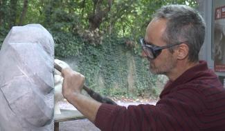 Soignies : une sculpture pour saint Feuillien