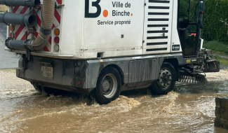 Binche : la ville touchée par les fortes pluies
