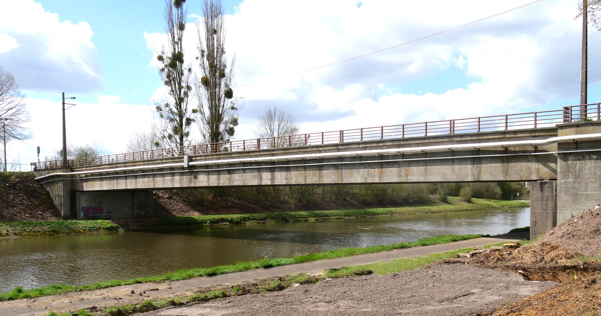 Seneffe : travaux de réfection du Pont de Soudromont 
