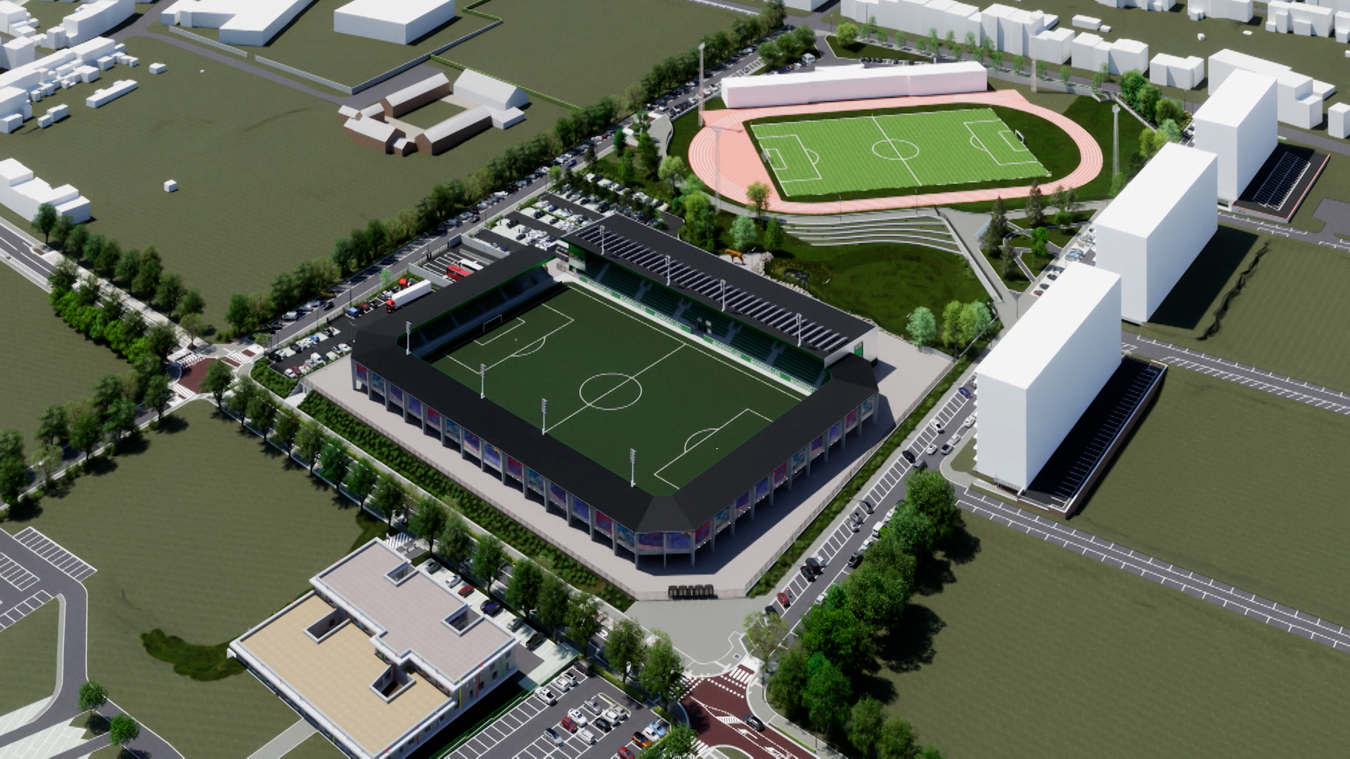 La Louvière : signature du bail emphytéotique du nouveau stade de la RAAL