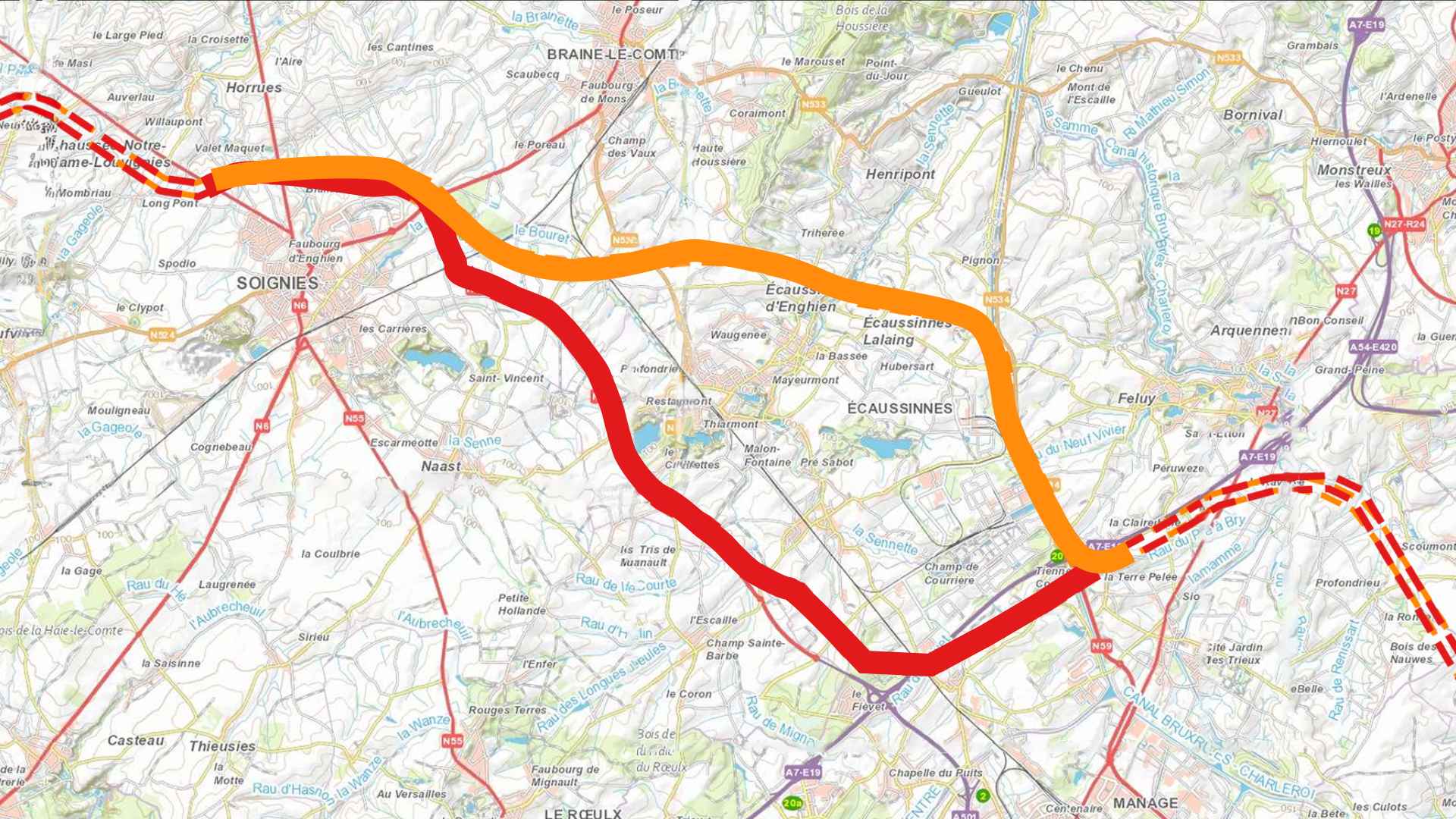 Boucle du Hainaut : nouvelle proposition de tracé