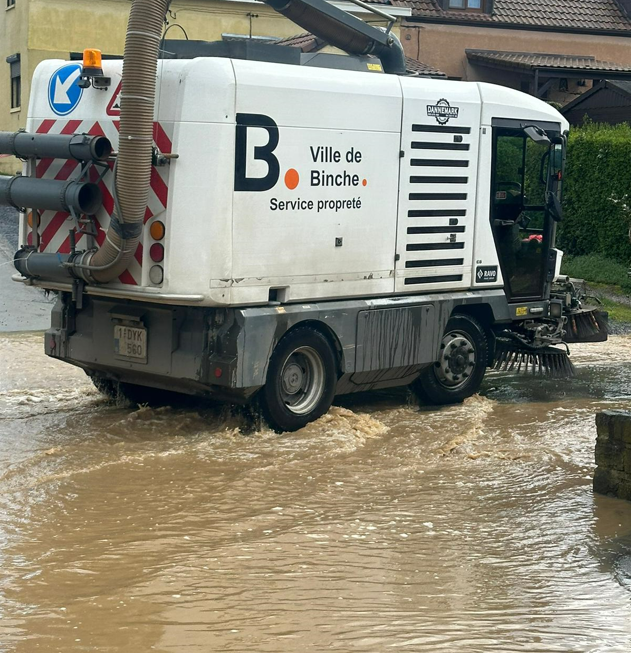 Binche : la ville touchée par les fortes pluies