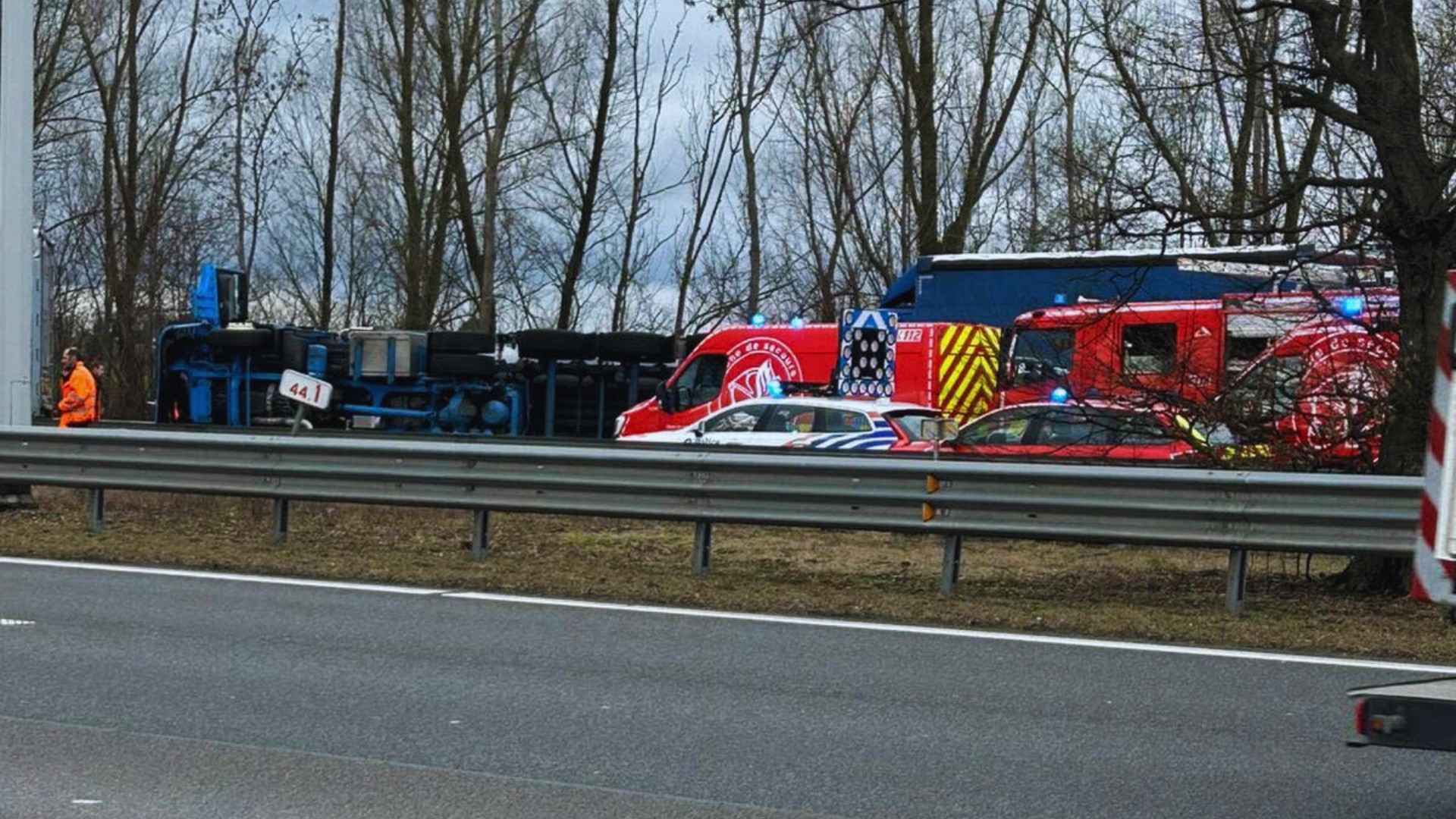 Accident E42  : l’autoroute fermée en direction de Mons