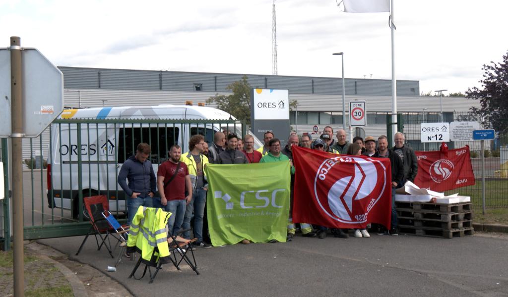 Strépy-Bracquegnies: une partie du personnel technique d'ORES est en grève