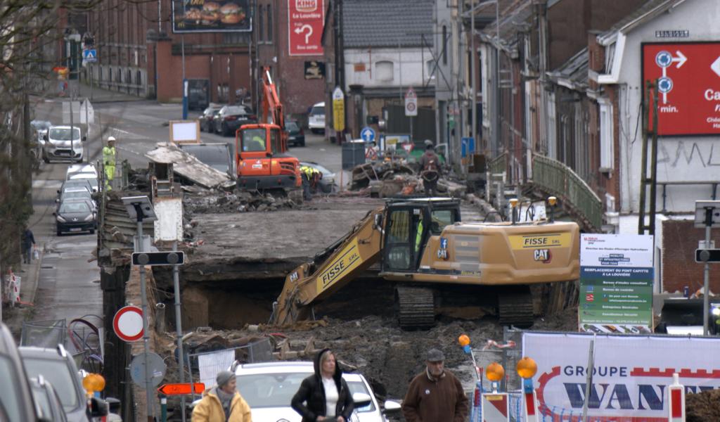 Houdeng : Les commerces perturbés par les travaux du pont Capitte et du métrobus