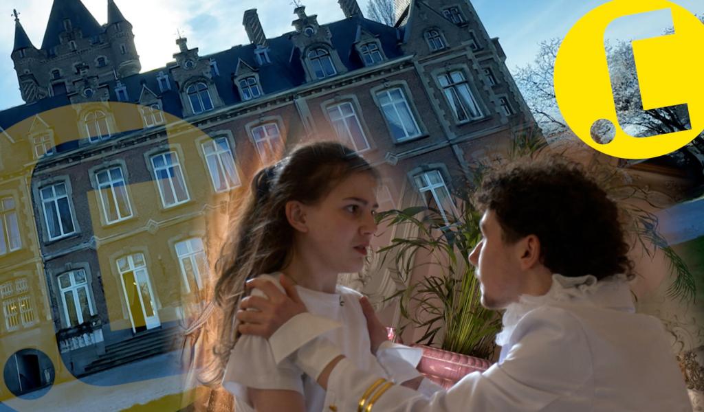 Le Point C : théâtre au château, les répétitions d'un spectacle ambulatoire.