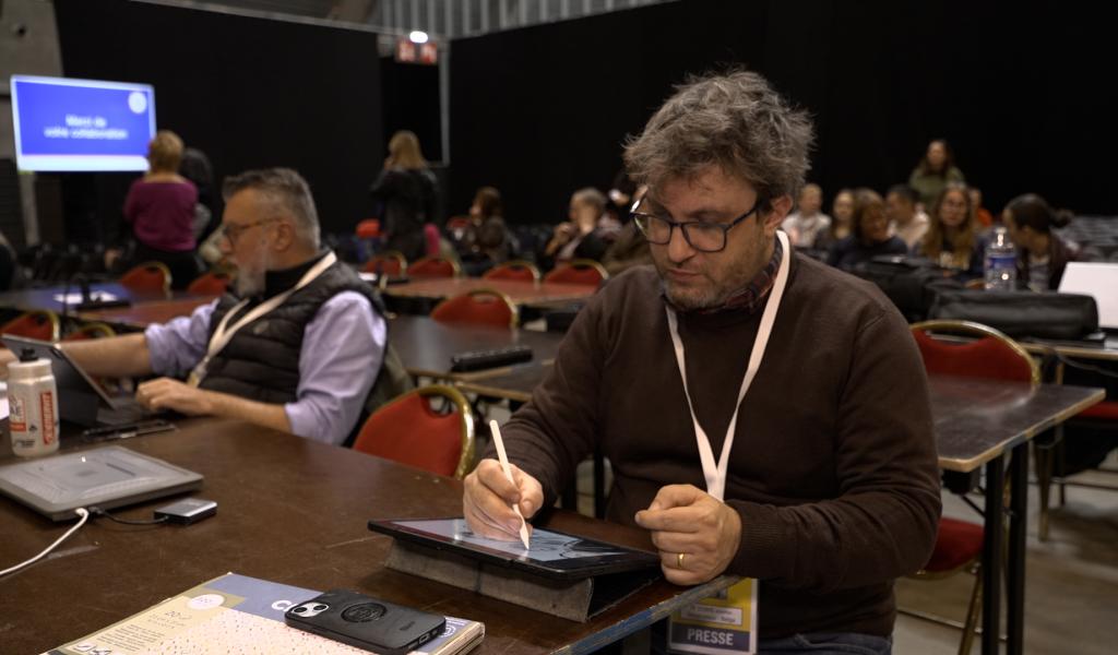 Procès Falzone: sous les traits d'un illustrateur de presse