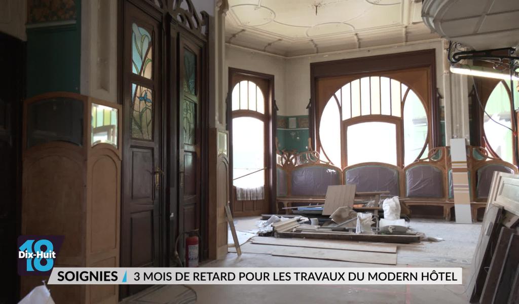 Soignies : 3 mois de retard pour les travaux du Modern Hôtel