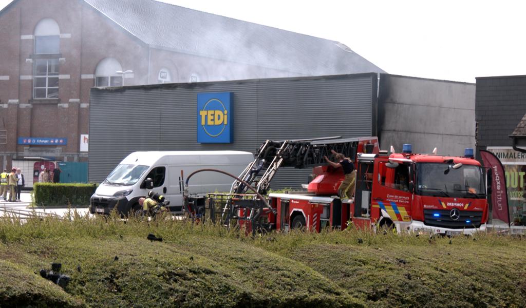 Morlanwelz : incendie dans le centre commercial Marie Laguerre
