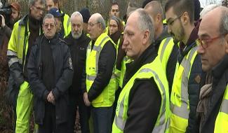 Morlanwelz : l'hommage des cheminots à leurs collègues happés par le train fou