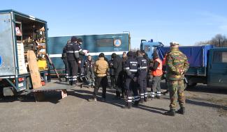 Péronnes-lez-Binche: exercice de recherche de la Protection Civile