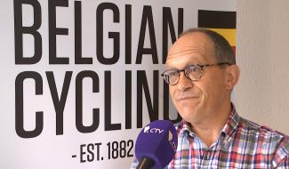 Hugo Coorevits avant les championnats de Belgique de cyclisme à Binche.