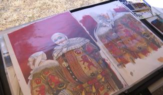 Artistes au parc à binche