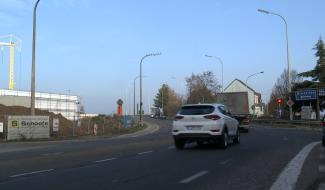 Soignies : chantier et déviations au bas du viaduc