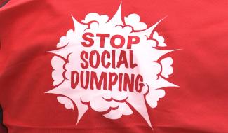 La Louvière : action de la FGTB contre le dumping social