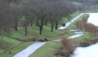 Houdeng-Goegnies : effondrement du chemin de halage 