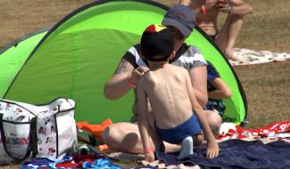 Godarville: entre les joies de la baignade et l'inquiétude du climag