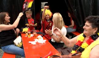 Estinnes: ambiance pour le match Belgique - Danemark