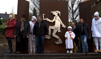 Morlanwelz : la statue des Vî Grand Pé a été dévoilée 