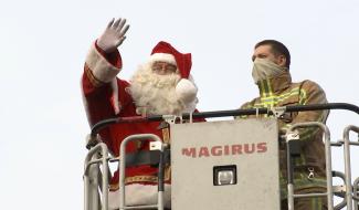 Soignies : visite surprise du Père Noël