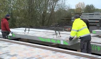 Soignies : des voies en préfabriqué pour le tram liégeois