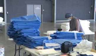 l'Atelier couture du CHU Tivoli installé au Louvexpo