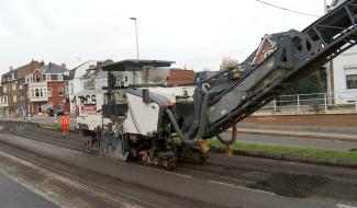 La Louvière : chantier rue Gustave Boël 
