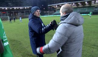 Nationale 1: La Louvière Centre - Francs Borains vu du banc