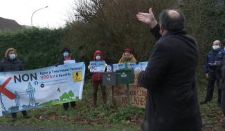 Seneffe : visite ministérielle sur le tracé de la ligne très haute tension