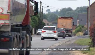 Neufvilles : des camions trop rapides, trop bruyants et trop nombreux