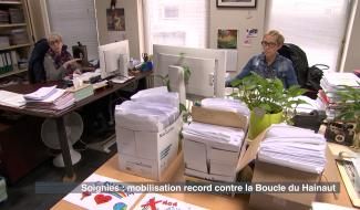 Soignies : mobilisation record contre la Boucle du Hainaut 