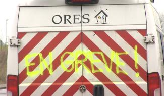 Les agents techniques d'ORES en grève