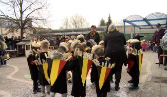 La Louvière : carnaval des enfants à l'école de Baume