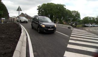 La Louvière : le pont provisoire ouvert