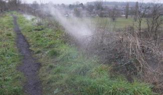 Maurage: Un talus en autocombustion