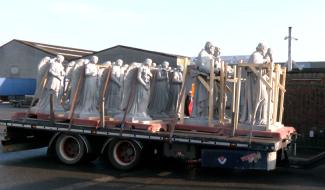 Neufvilles : les statues restaurées retournent à Bruxelles