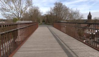 Arquennes : la passerelle enfin en service