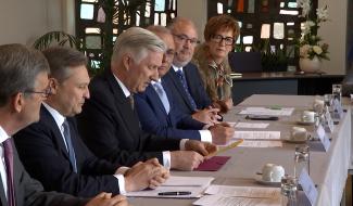 La Louvière : le Roi se penche sur l'avenir du Centre