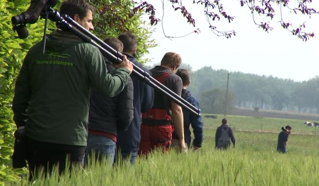 Le Roeulx : Visite des parcelles aménagées par Luminus