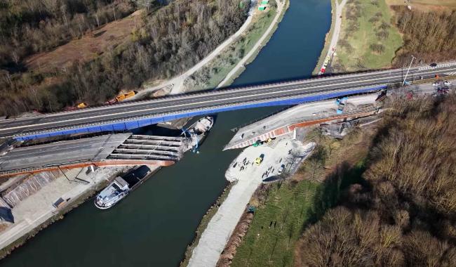 Houdeng : l'E42/A15 fermée une nuit pour la démolition du pont 45