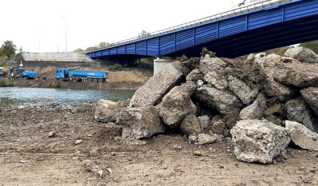 Houdeng: début du chantier de reconstruction pour le pont de la E42
