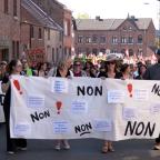 La grogne des enseignants à Binche