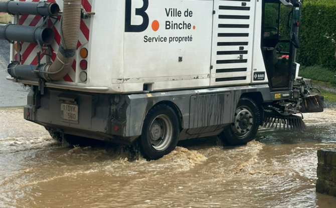 Binche : la ville touchée par les fortes pluies
