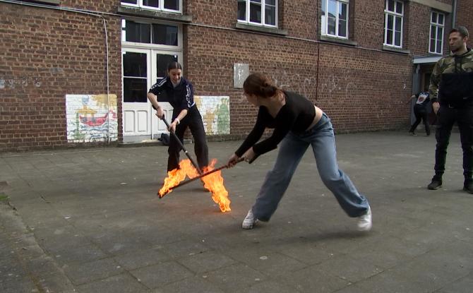 La Louvière : flammes et feu pour l'Atelier de l'échange