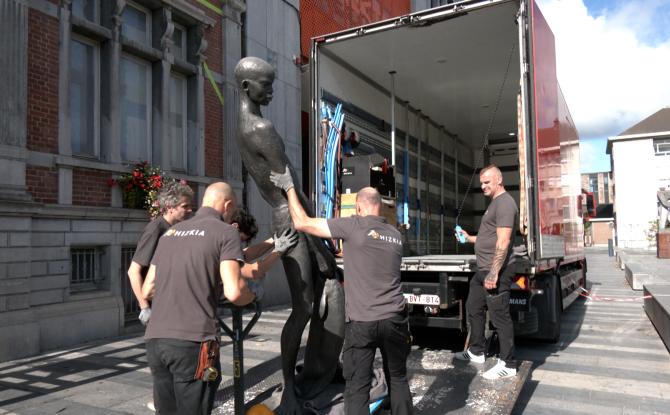 La Louvière: déménagement délicat pour les oeuvres du musée Ianchelevici