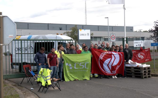 Strépy-Bracquegnies: une partie du personnel technique d'ORES est en grève