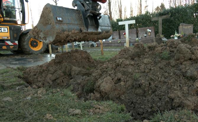 Seneffe : une campagne d'exhumation au cimetière