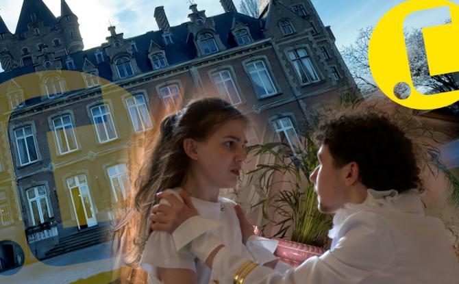 Le Point C : théâtre au château, les répétitions d'un spectacle ambulatoire.