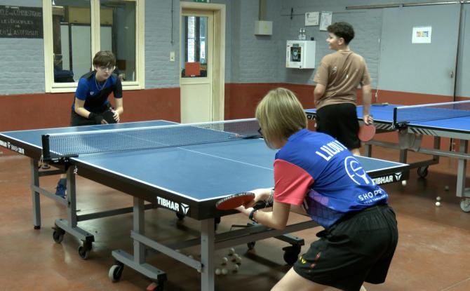 Lilou Dantinne la jeune championne du tennis de table