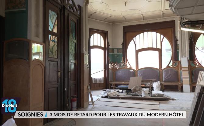 Soignies : 3 mois de retard pour les travaux du Modern Hôtel